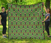 Nutcracker Green Pattern Print Quilt-grizzshop