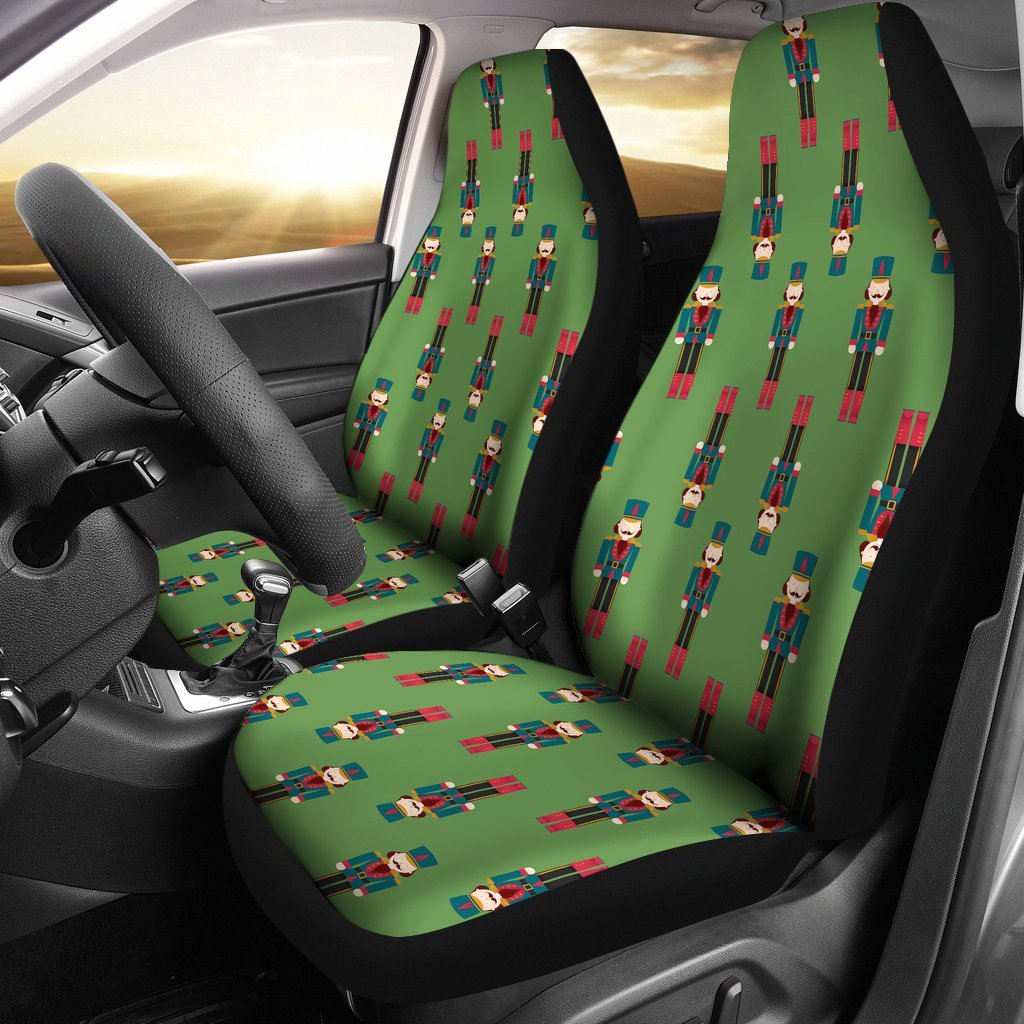 Nutcracker Green Pattern Print Universal Fit Car Seat Covers-grizzshop