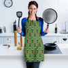 Nutcracker Green Pattern Print Women's Apron-grizzshop