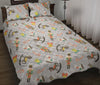 Nutcracker Pattern Print Bed Set Quilt-grizzshop