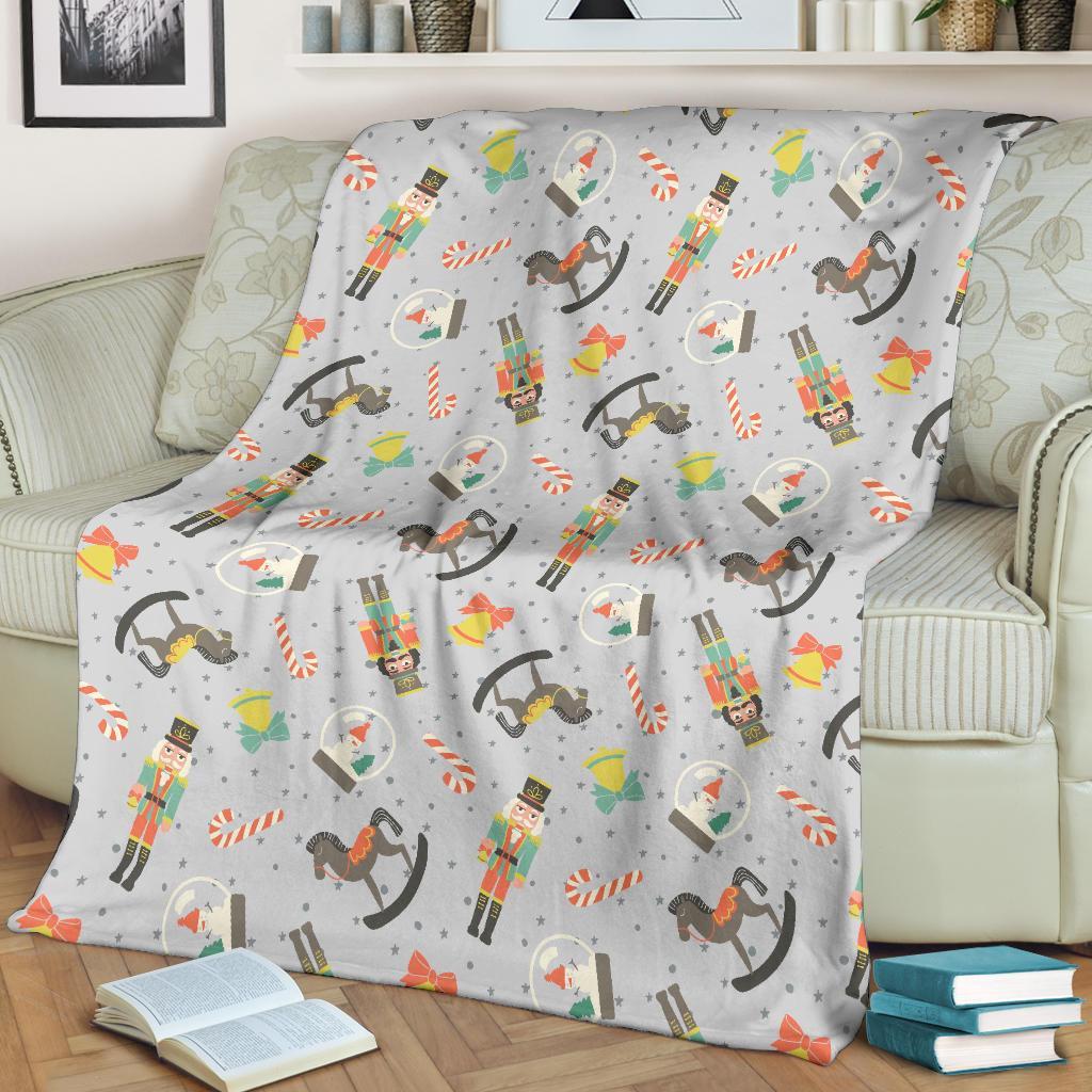 Nutcracker Pattern Print Blanket-grizzshop