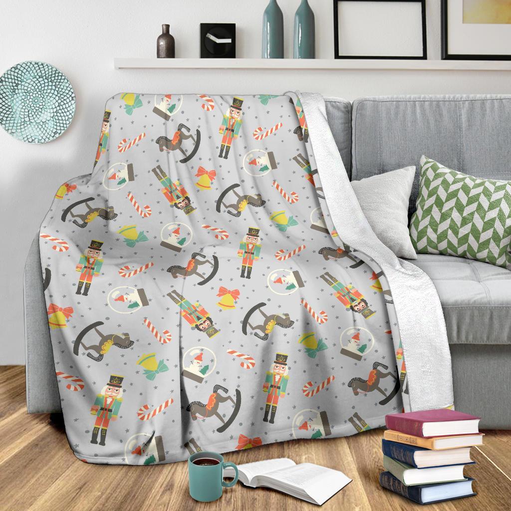 Nutcracker Pattern Print Blanket-grizzshop