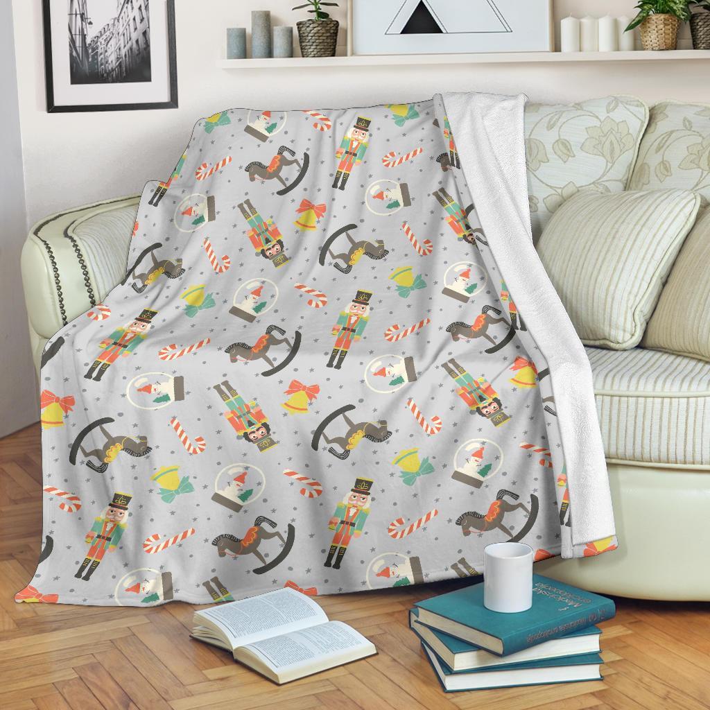 Nutcracker Pattern Print Blanket-grizzshop