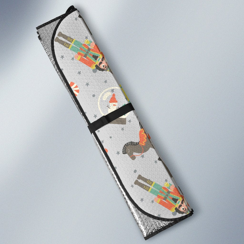 Nutcracker Pattern Print Car Sun Shade-grizzshop