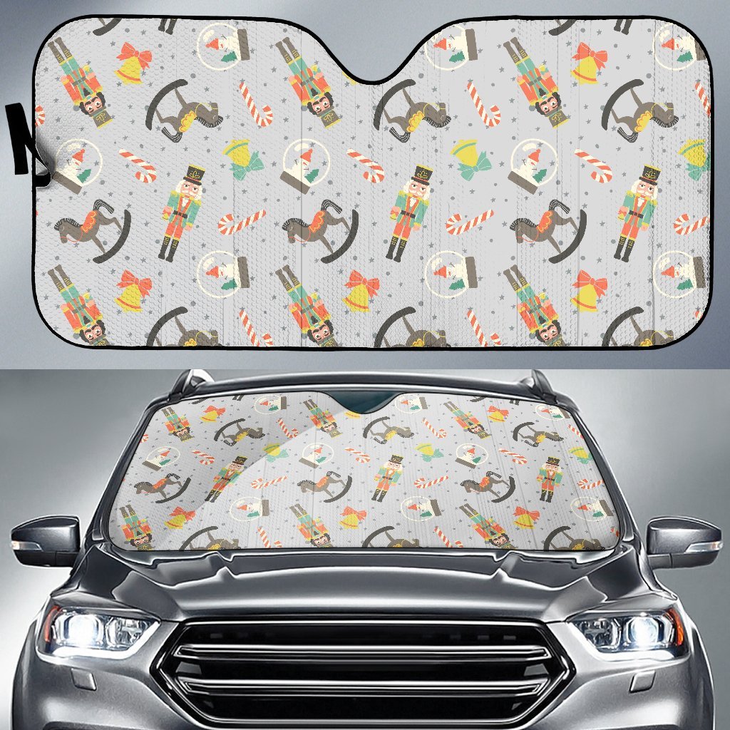 Nutcracker Pattern Print Car Sun Shade-grizzshop