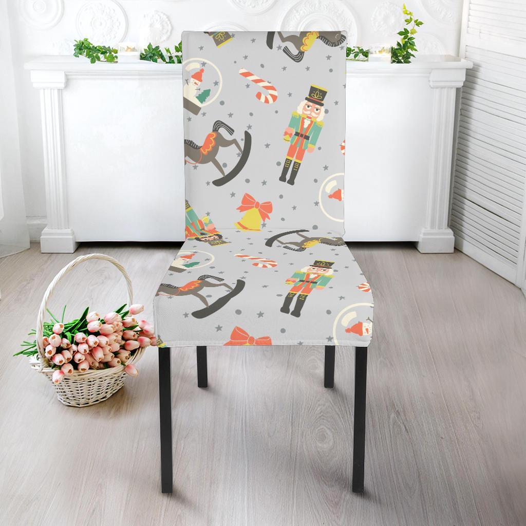 Nutcracker Pattern Print Chair Cover-grizzshop