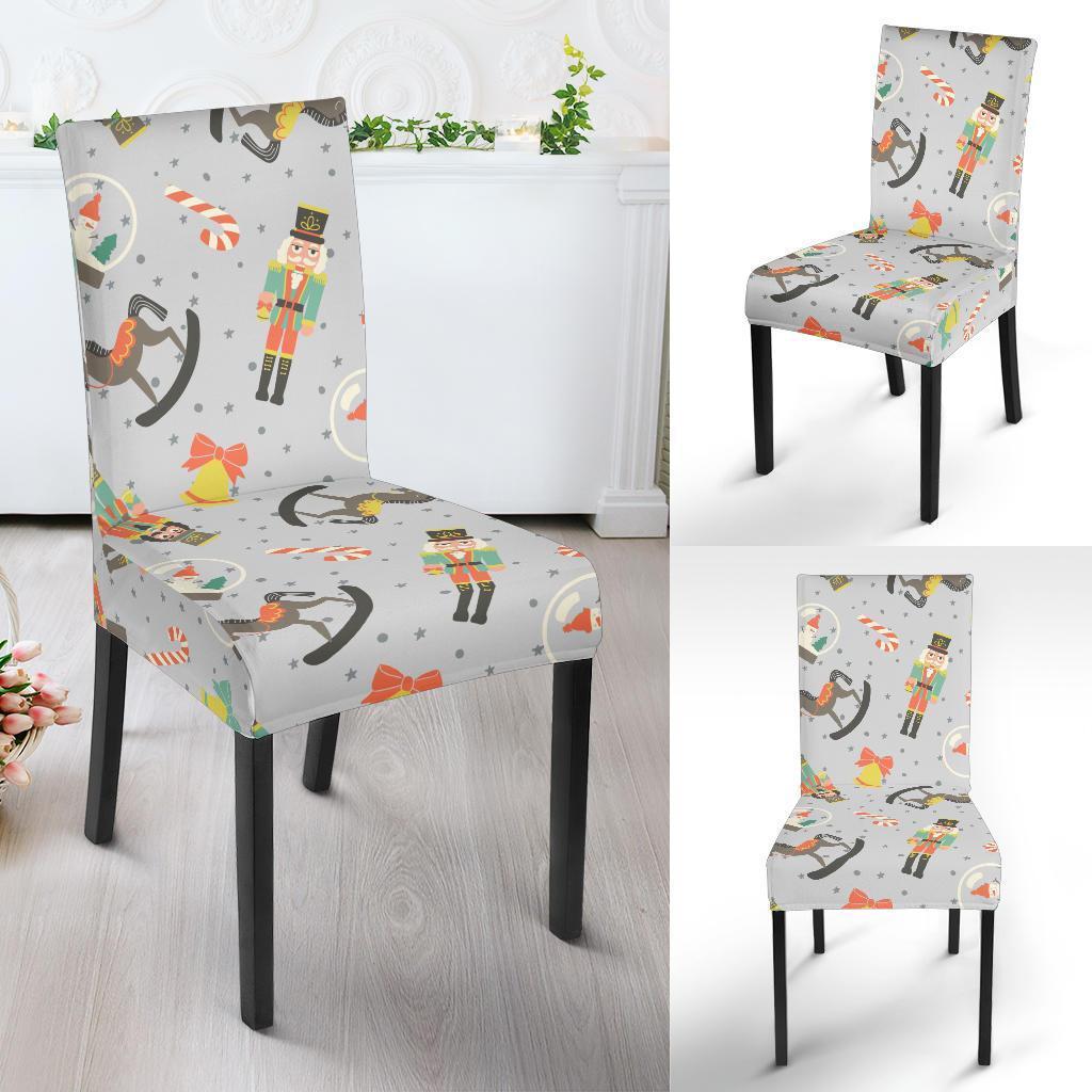 Nutcracker Pattern Print Chair Cover-grizzshop