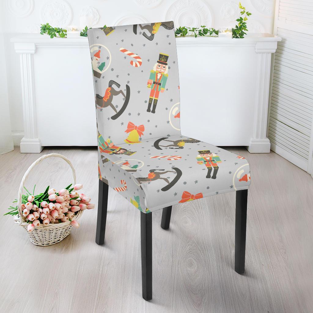 Nutcracker Pattern Print Chair Cover-grizzshop