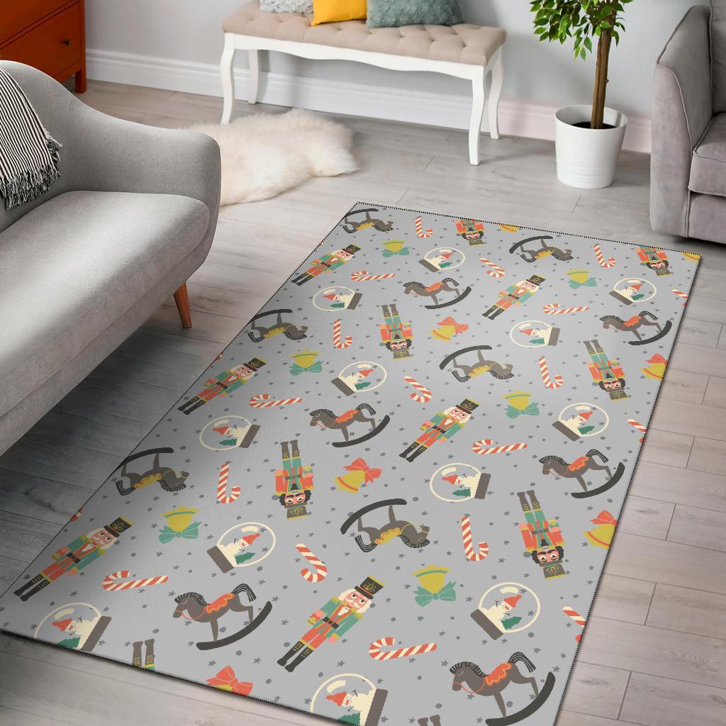 Nutcracker Pattern Print Floor Mat-grizzshop