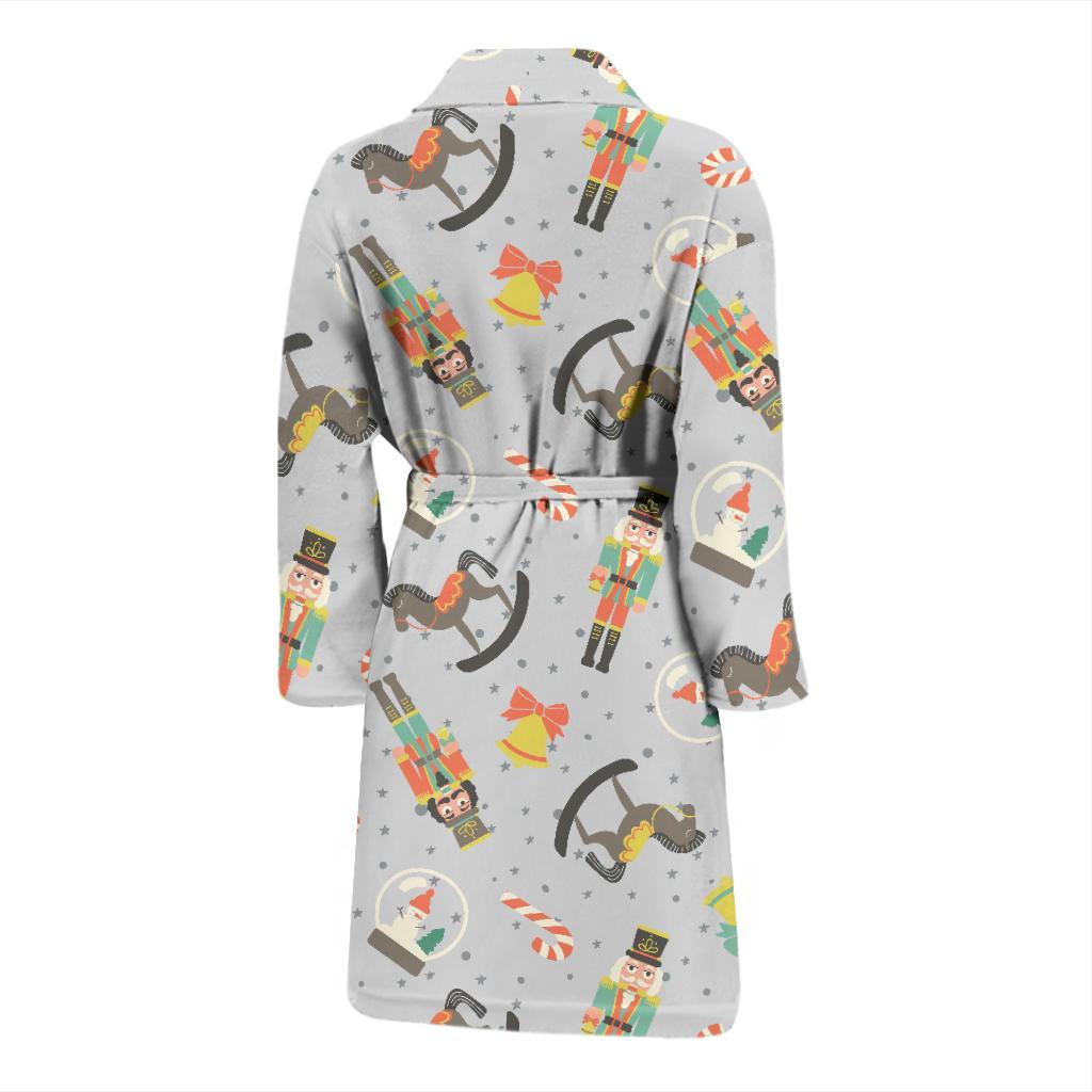 Nutcracker Pattern Print Men Long Robe-grizzshop