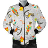 Nutcracker Pattern Print Men's Bomber Jacket-grizzshop