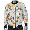 Nutcracker Pattern Print Men's Bomber Jacket-grizzshop