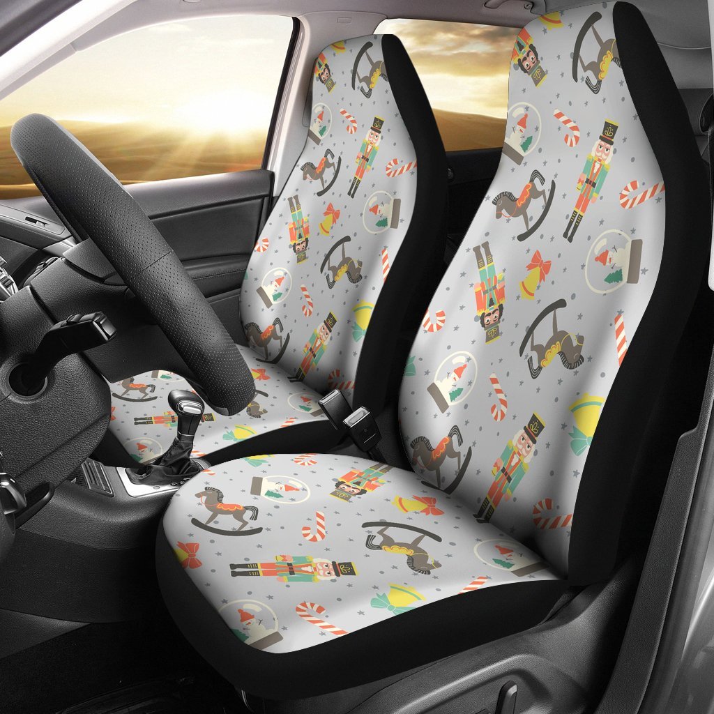 Nutcracker Pattern Print Universal Fit Car Seat Covers-grizzshop