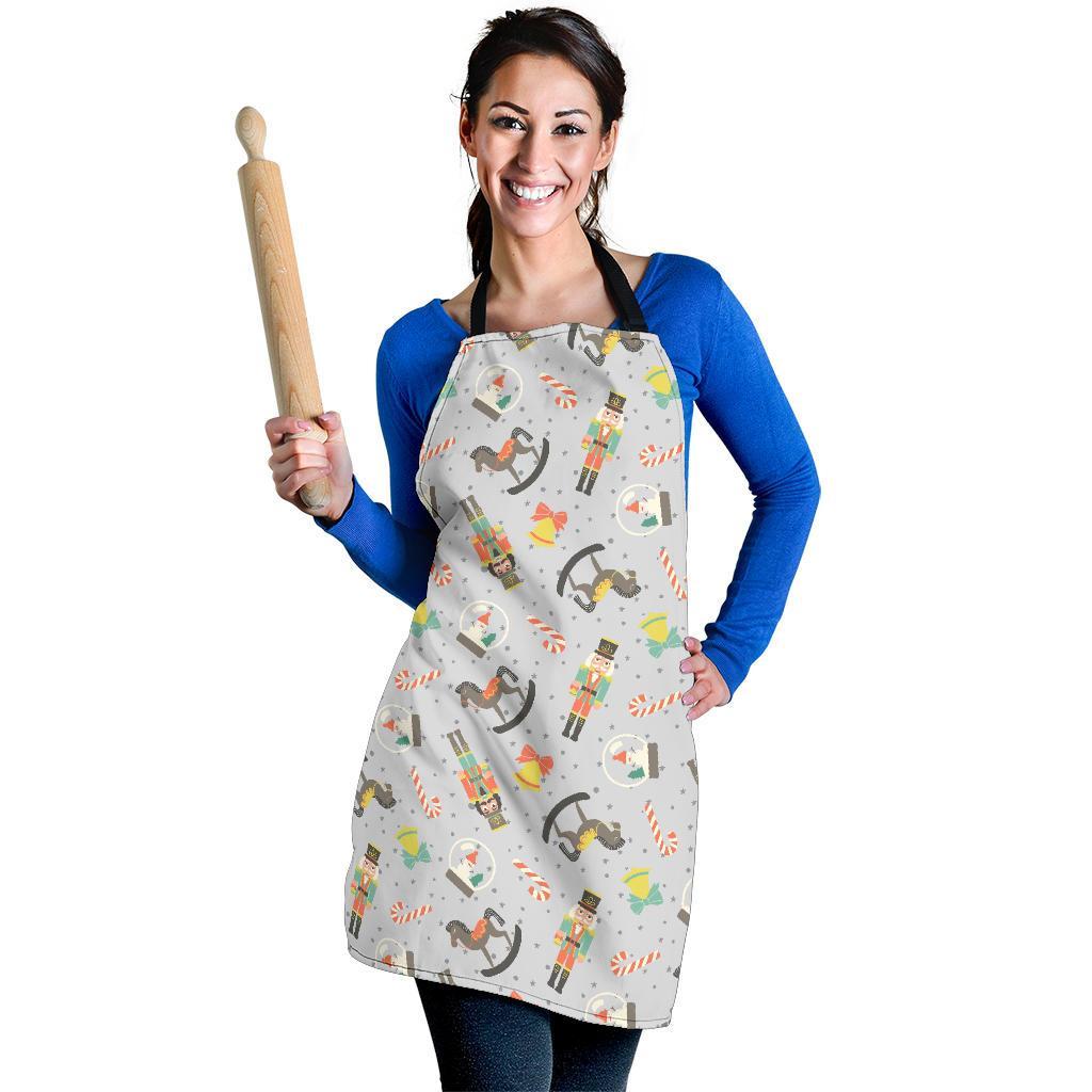 Nutcracker Pattern Print Women's Apron-grizzshop