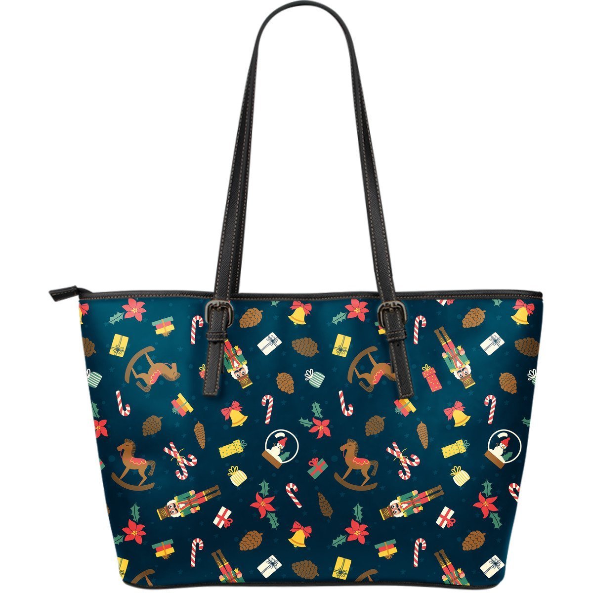 Nutcracker Print Pattern Leather Tote Bag-grizzshop