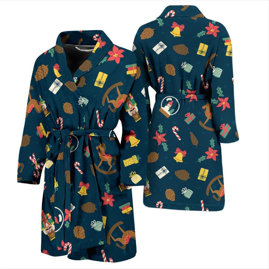 Nutcracker Print Pattern Men Long Robe-grizzshop