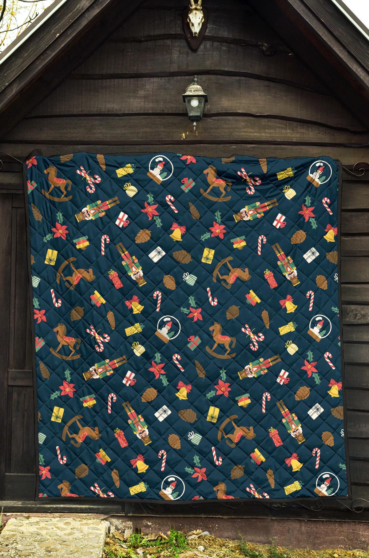 Nutcracker Print Pattern Quilt-grizzshop