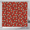 Nutcracker Red Pattern Print Bathroom Shower Curtain-grizzshop