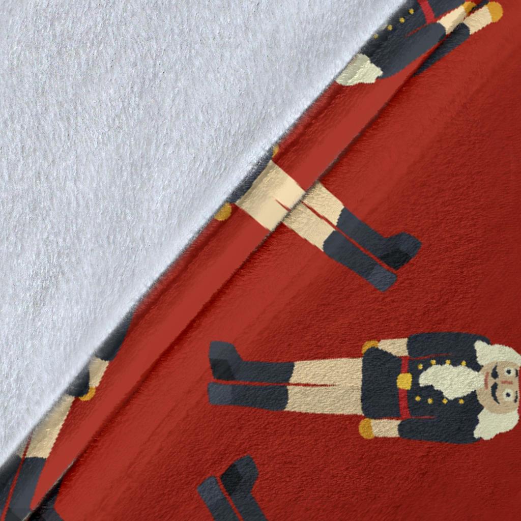 Nutcracker Red Pattern Print Blanket-grizzshop