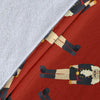 Nutcracker Red Pattern Print Blanket-grizzshop