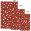 Nutcracker Red Pattern Print Floor Mat-grizzshop