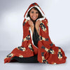 Nutcracker Red Pattern Print Hooded Blanket-grizzshop