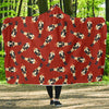 Nutcracker Red Pattern Print Hooded Blanket-grizzshop