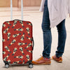 Nutcracker Red Pattern Print Luggage Cover Protector-grizzshop