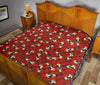 Nutcracker Red Pattern Print Quilt-grizzshop