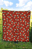 Nutcracker Red Pattern Print Quilt-grizzshop