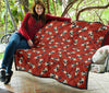 Nutcracker Red Pattern Print Quilt-grizzshop