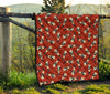 Nutcracker Red Pattern Print Quilt-grizzshop