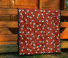 Nutcracker Red Pattern Print Quilt-grizzshop