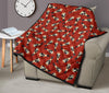 Nutcracker Red Pattern Print Quilt-grizzshop