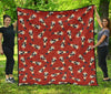 Nutcracker Red Pattern Print Quilt-grizzshop