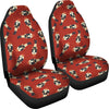 Nutcracker Red Pattern Print Universal Fit Car Seat Covers-grizzshop