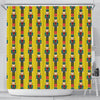 Nutcracker Yellow Pattern Print Bathroom Shower Curtain-grizzshop