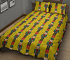 Nutcracker Yellow Pattern Print Bed Set Quilt-grizzshop