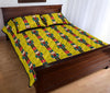 Nutcracker Yellow Pattern Print Bed Set Quilt-grizzshop