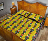 Nutcracker Yellow Pattern Print Bed Set Quilt-grizzshop