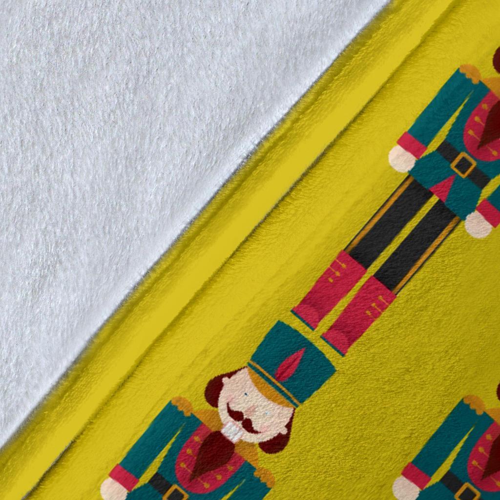 Nutcracker Yellow Pattern Print Blanket-grizzshop