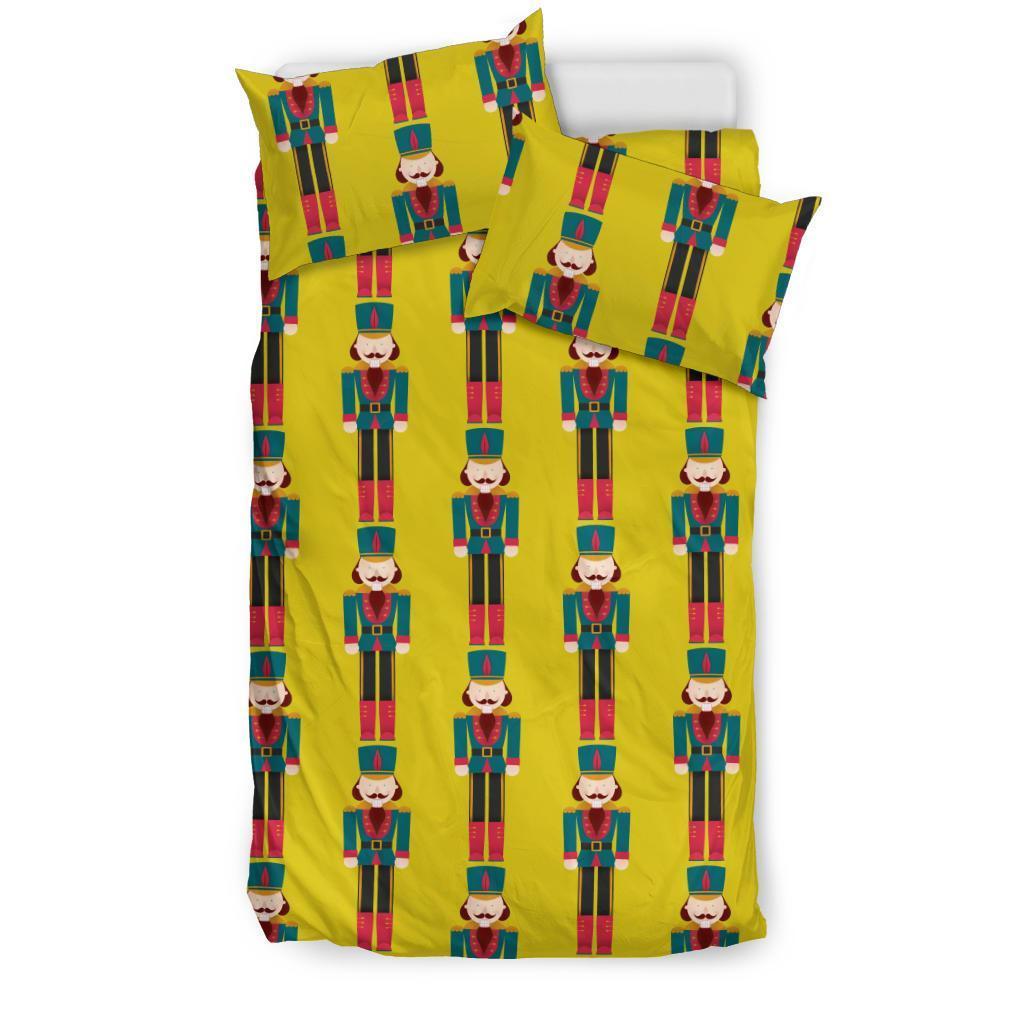Nutcracker Yellow Pattern Print Duvet Cover Bedding Set-grizzshop