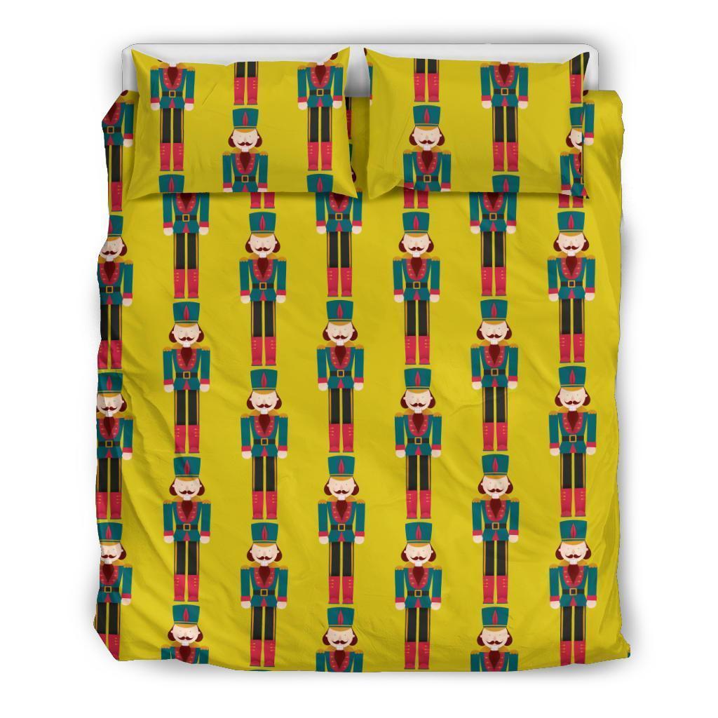 Nutcracker Yellow Pattern Print Duvet Cover Bedding Set-grizzshop