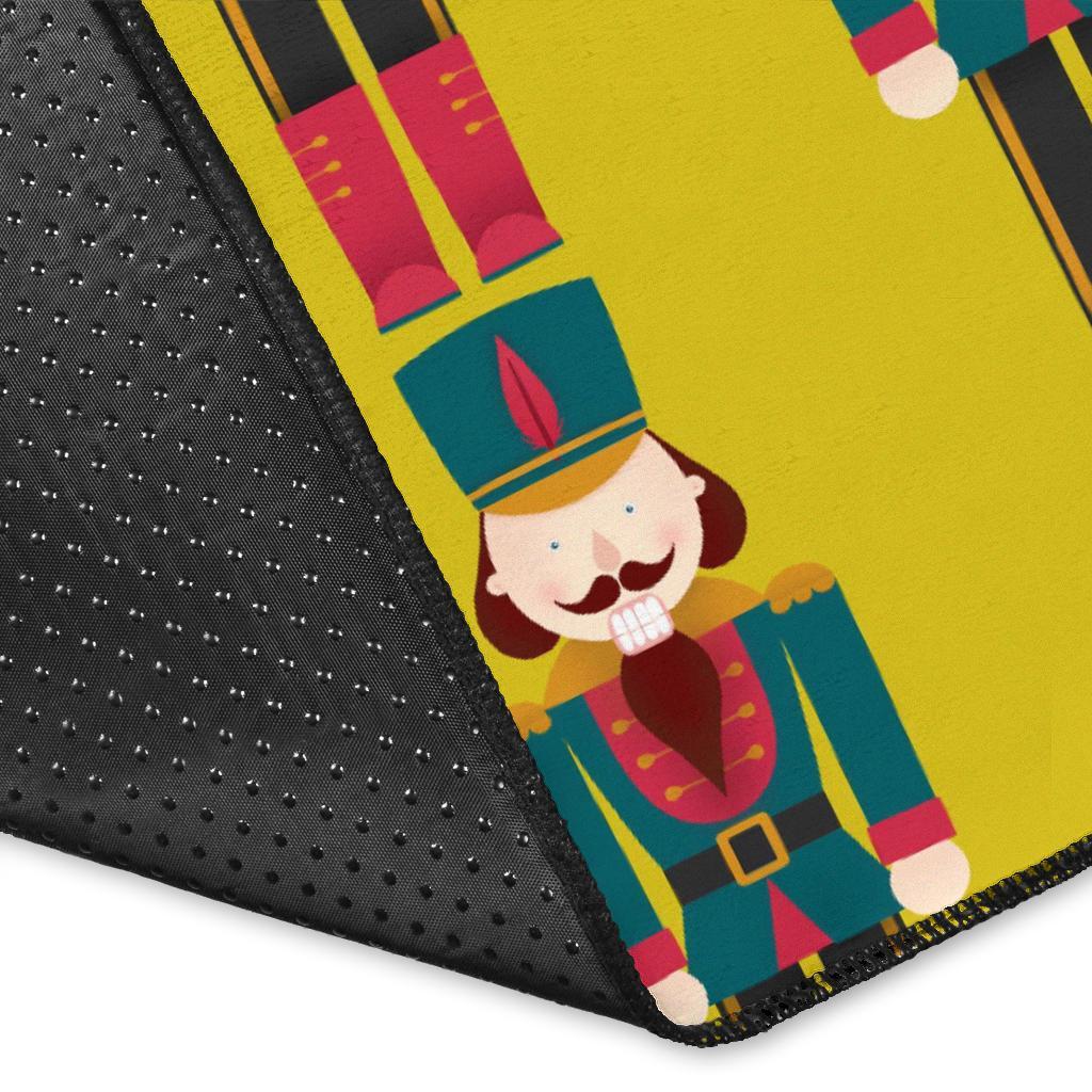 Nutcracker Yellow Pattern Print Floor Mat-grizzshop