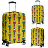 Nutcracker Yellow Pattern Print Luggage Cover Protector-grizzshop