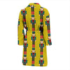 Nutcracker Yellow Pattern Print Men Long Robe-grizzshop