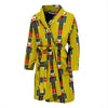 Nutcracker Yellow Pattern Print Men Long Robe-grizzshop