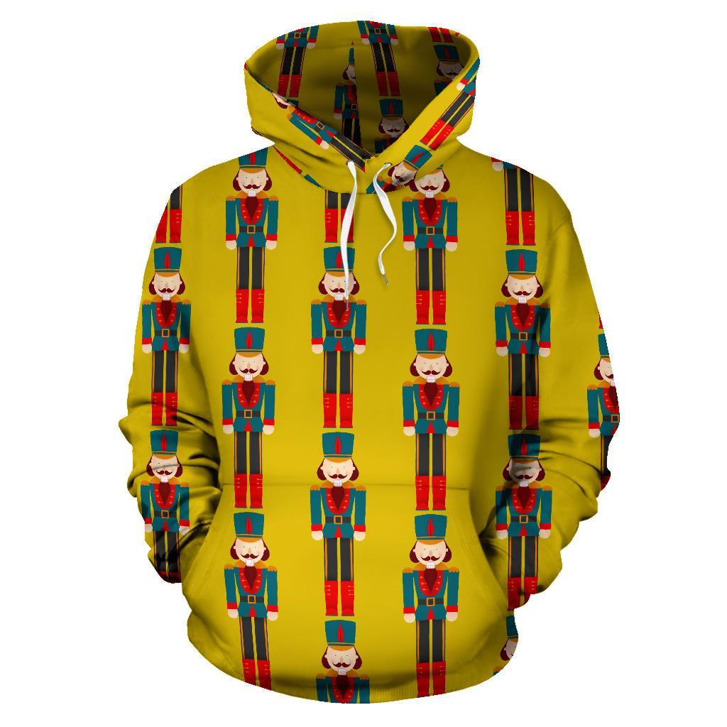 Nutcracker Yellow Pattern Print Men Women Pullover Hoodie-grizzshop