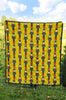 Nutcracker Yellow Pattern Print Quilt-grizzshop