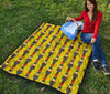 Nutcracker Yellow Pattern Print Quilt-grizzshop